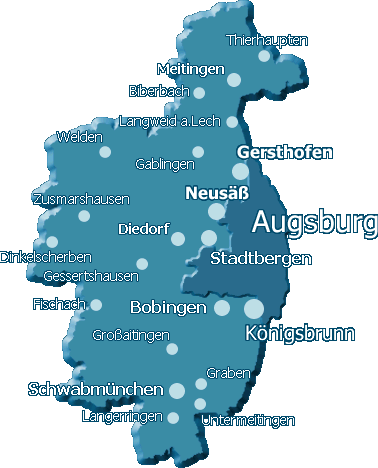 Kreis Augsburg - Kreisgebiet Augsburg