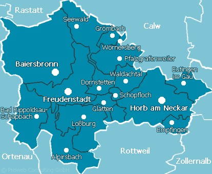 Karte Kreis Freudenstadt