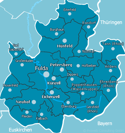 Karte Kreis Fulda