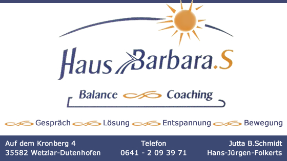 Haus Barbara´s Balance Coaching Wetzlar