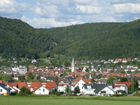 Das Foto basiert auf dem Bild "Blick auf den Ortskern Wurmlingens von Westen" aus dem zentralen Medienarchiv Wikimedia Commons und ist lizenziert unter der Creative Commons-Lizenz Attribution ShareAlike 2.5. Der Urheber des Bildes ist Audaxx.