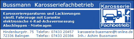 Karosseriefachbetrieb Balingen