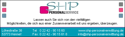 SHP Personalvermittlung Hennef