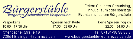 Bürgerstüble Eislingen-Krummwälden