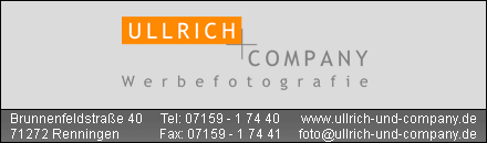 Werbefotografie Ullrich + Company Renningen
