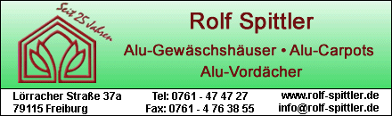 Rolf Spittler - Gewächs & Gartenhäusern