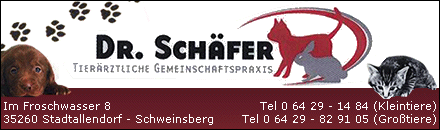 Tierärztliche Gemeinschaftspraxis Schweinsberg Dr. G. Schäfer und Dr. J. Kräuter