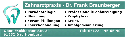 Zahnarztpraxis Dr. Frank Braunberger Bad Homburg 1.stelle