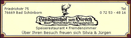 2. Stelle Landgasthof zum Hirch Silvia & Jürgen Schönbron