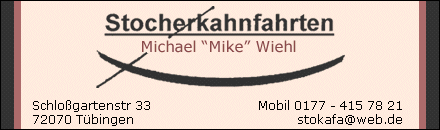 Stockerkahnfahrten Michael Wiehl Tübingen