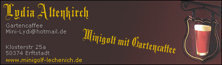 Minigolf mit Gartencafe Lydia Altenkirch E.-Lechenich