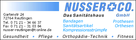 Nusser & Co. Das Sanitätzshaus Anja Nusser Reutlingen