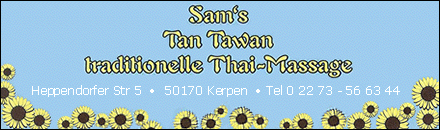 San's Tan Tawan traditionelle Thai-Massage Kerpen