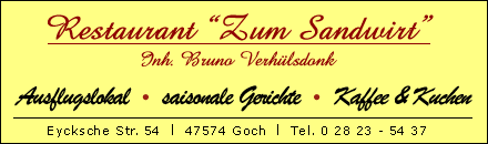 Restaurant "Zum Sandwirt" Goch