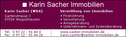 Karin Sacher Immobilien Waigolshausen