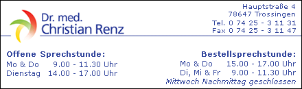 Dr. med. Christian Renz Kinder- u. Jugendmedizin Trossingen