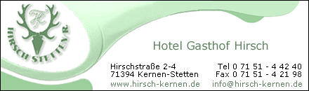 Hotel Gasthof Hirsch Kernen-Stetten