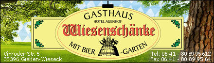 Gasthaus Hotel Auenhof Wiesenschänke Gießen