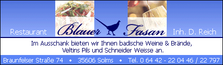 Restaurant Blauer Fasan Solms