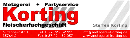 Metzgerei Partyservice Korting Sinn