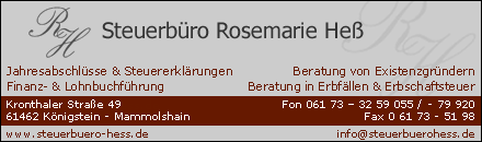 Steuerbüro Rosemarie Heß Königstein