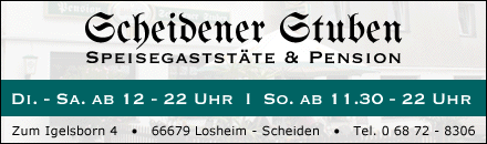 Gaststätte & Pension Scheidener Stuben