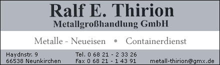 Metallgroßhandlung Ralf E. Thirion Neunkirchen