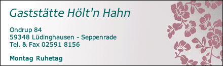 Gststätte Hölt'n Hahn Lüdinghausen/Seppenrade