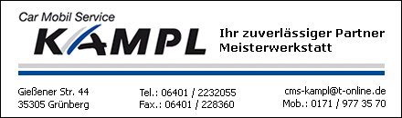 KFZ Service Car Mobil Service Kampl Grünberg