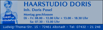 Haarstudio Friseur Doris Posel Albstadt