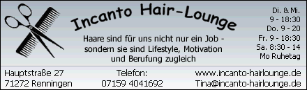 Incanto Hair Lounge Renningen