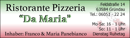 Ristorante Pizzeria Da Maria Gründau