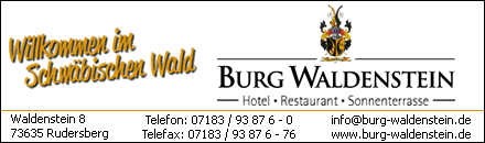 Hotel Restaurant Burg Waldenstein Rudersberg