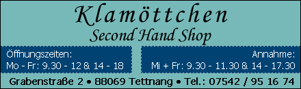 Klamöttchen Second Hand Shop Ursula Meichle Tettnang