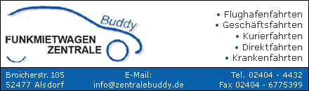 Funkmietwagen Zentrale Buddy Alsdorf