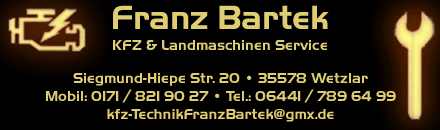 Franz Bartek KFZ Landmaschinen Service Wetzlar