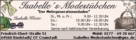 Isabelle's Mode-Accessoiresstübchen Riedstadt