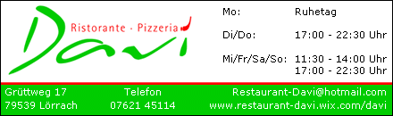 Ristorante Pizzeria Davi Lörrach