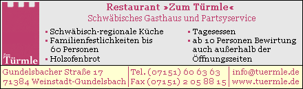 Restaurant Zum Türmle Weinstadt