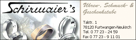 Uhren und Schmuck Schirmaiers Furtwangen