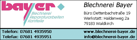Blechnerei Bayer Waldkirch