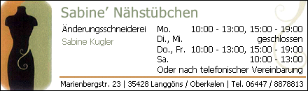 Sabine's Nähstübchen Langgöns