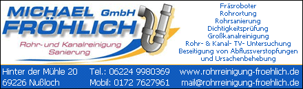 Rohrreinigung Fröhlich GmbH Nussloch