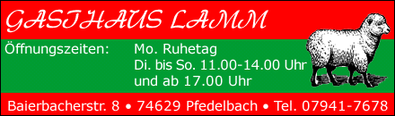 Gasthaus Lamm Pfedelbach
