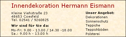 Innendekoration Eismann