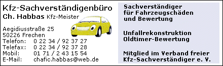 Kfz Sachverständiger Habbas - Frechen