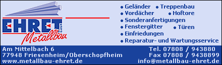 Metallbau Ehret - Friesenheim