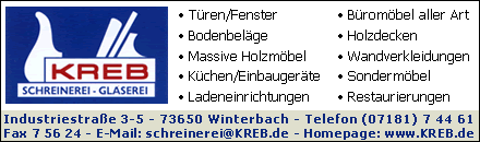 Schreinerei Glaserei Krebb