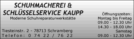 Schuhmacherei u. Schlüsselservice