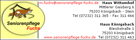 Seniorenpflege Fuchs
